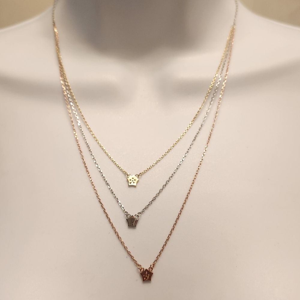 3 layered star necklace